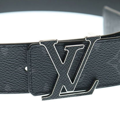 Louis Vuitton Monogram Eclipse Belt LV Initials Reversible Belt Black Silver