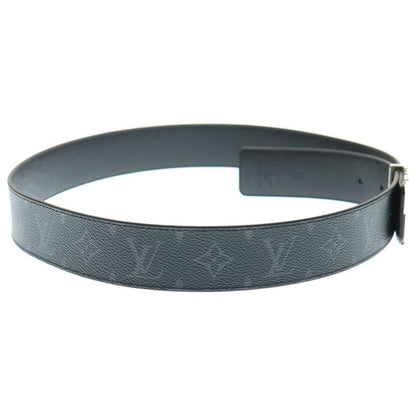 Louis Vuitton Monogram Eclipse Belt LV Initials Reversible Belt Black Silver