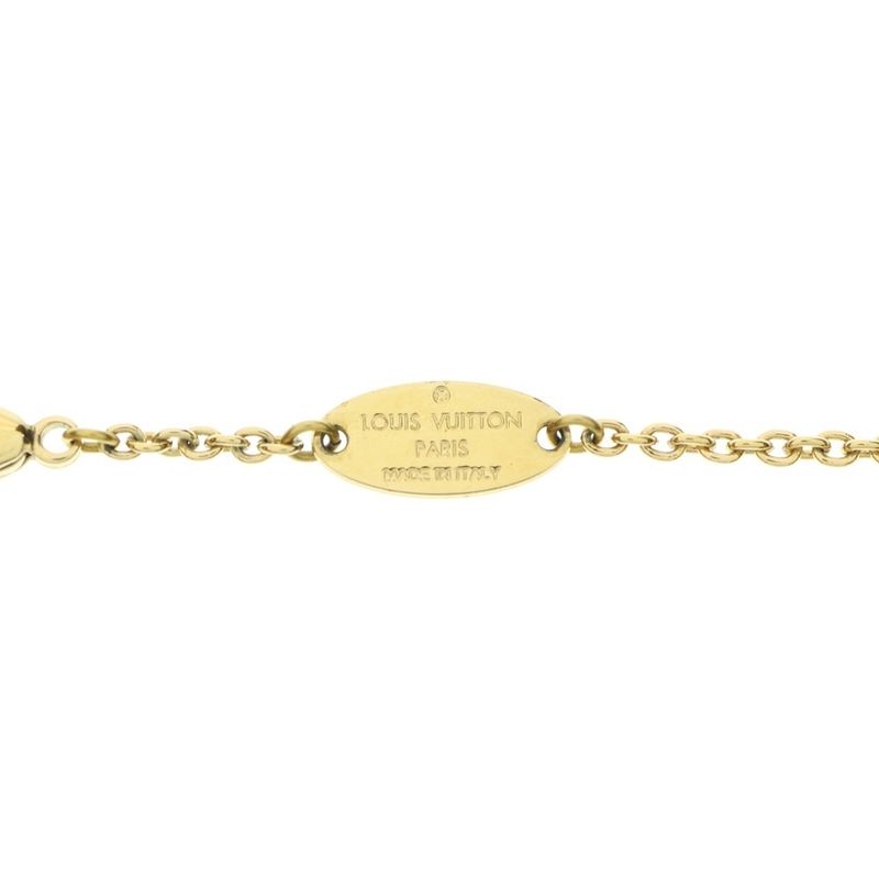 Louis Vuitton Escential V Necklace Pendant Chain Gold GP M61083
