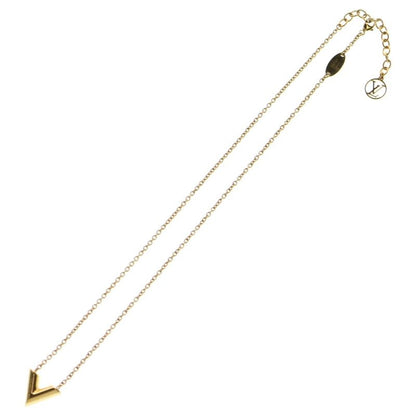 Louis Vuitton Escential V Necklace Pendant Chain Gold GP M61083