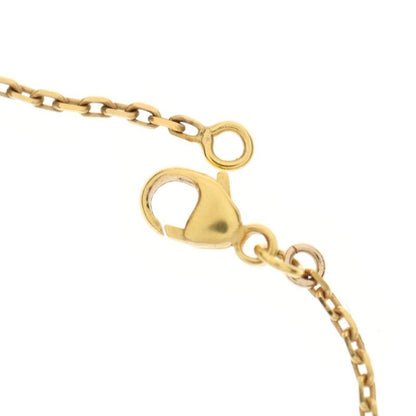 Hermes Eau Kelly Cannadier Motif Chain Leather Necklace Gold/black Stamped Z