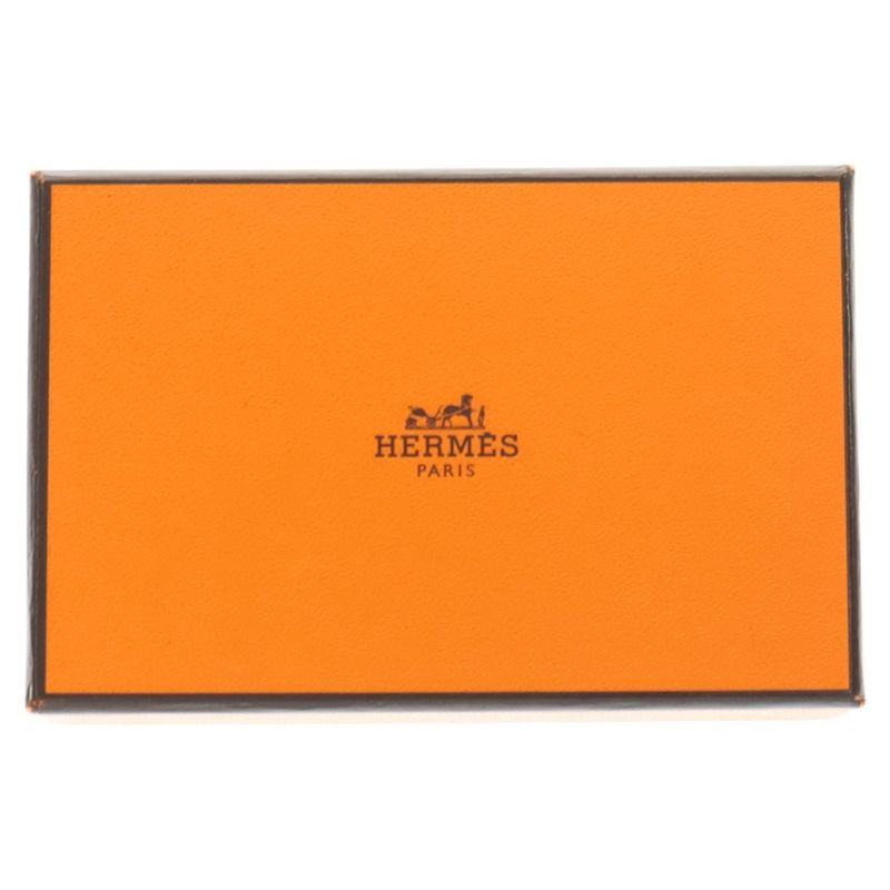 Hermes Bearn H Logo Epson Leather Etan 4-ring Key Case Silver Hardware Beige