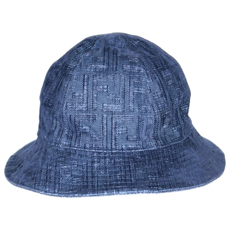 Fendi Zucca Pattern Bucket Hat Indigo Fxq982 APVB