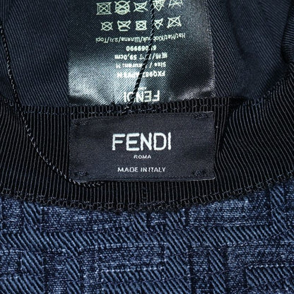 Fendi Zucca Pattern Bucket Hat Indigo Fxq982 APVB