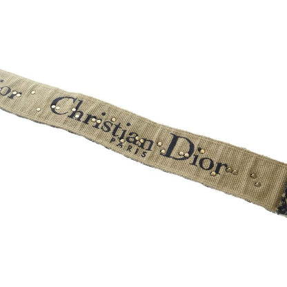 Christian Dior Oblique Shoulder Strap Navy Canvas Gold Hardware