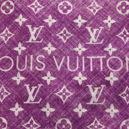 Louis Vuitton Etoile Monogram Denim Large Shawl Scarf Purple And White Mp2431