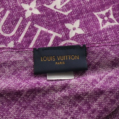 Louis Vuitton Etoile Monogram Denim Large Shawl Scarf Purple And White Mp2431