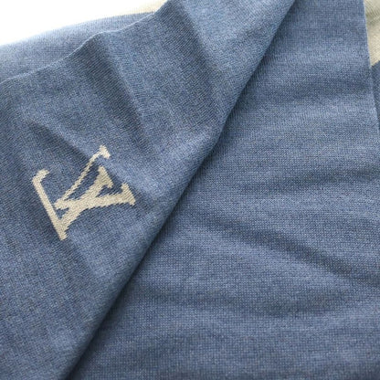 Louis Vuitton Logo Scarf Stole Gray And Blue