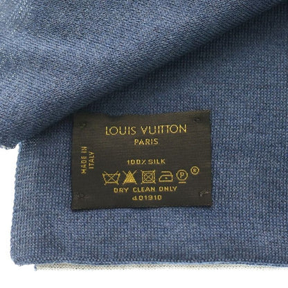 Louis Vuitton Logo Scarf Stole Gray And Blue
