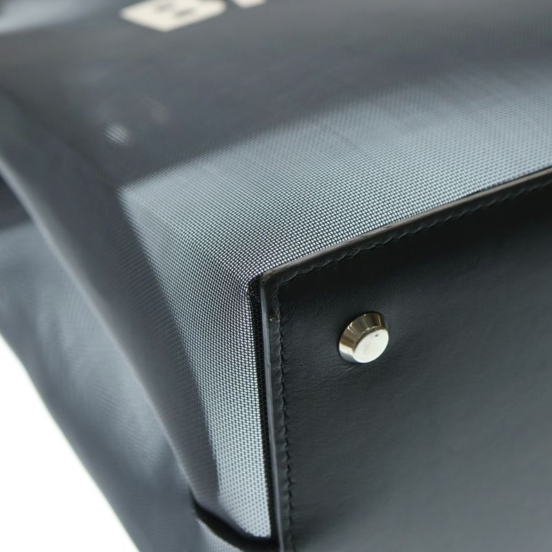 Balenciaga Duty Free Tote Bag Mesh Logo Shoulder Bag With Pouch M 741602