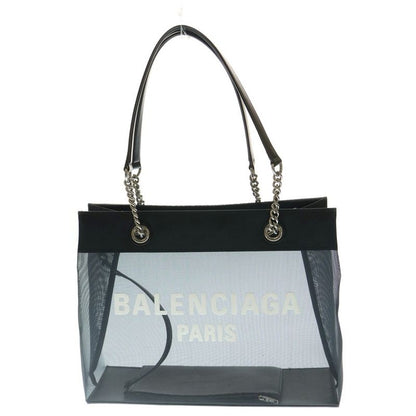 Balenciaga Duty Free Tote Bag Mesh Logo Shoulder Bag With Pouch M 741602