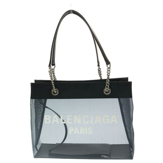Balenciaga Duty Free Tote Bag Mesh Logo Shoulder Bag With Pouch M 741602