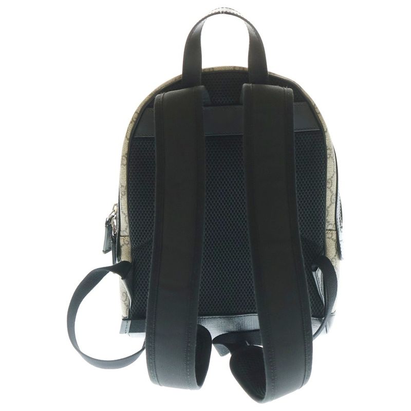 Gucci GG Supreme Small Backpack Sac PVC X Leather Beige/black 429020