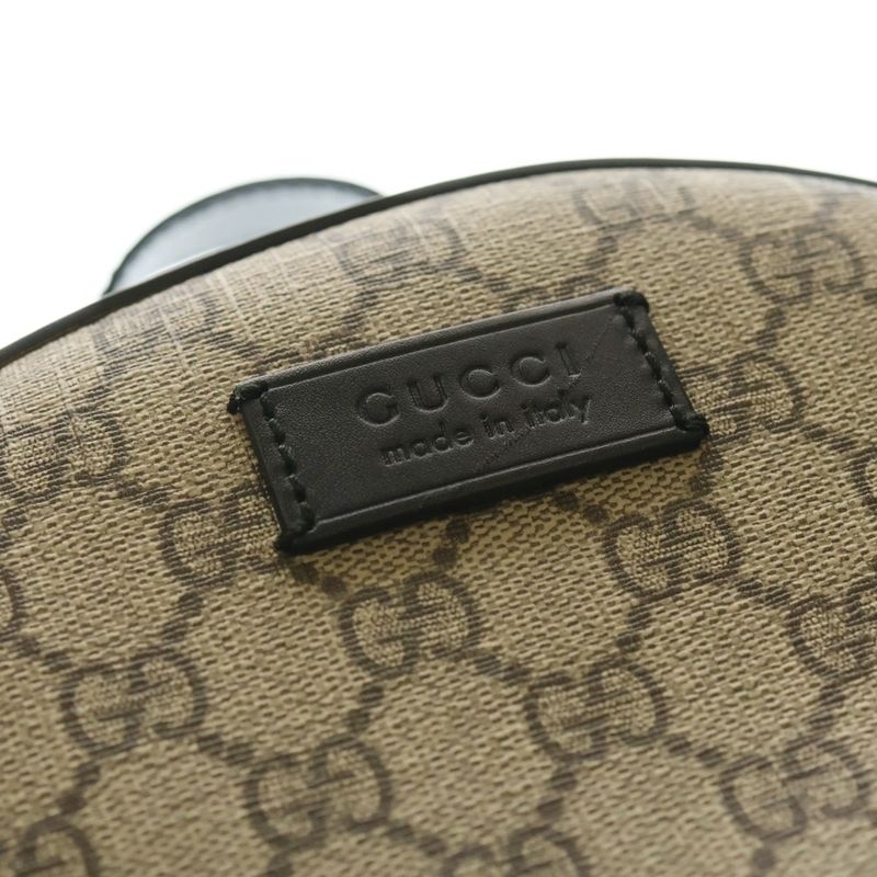 Gucci GG Supreme Small Backpack Sac PVC X Leather Beige/black 429020