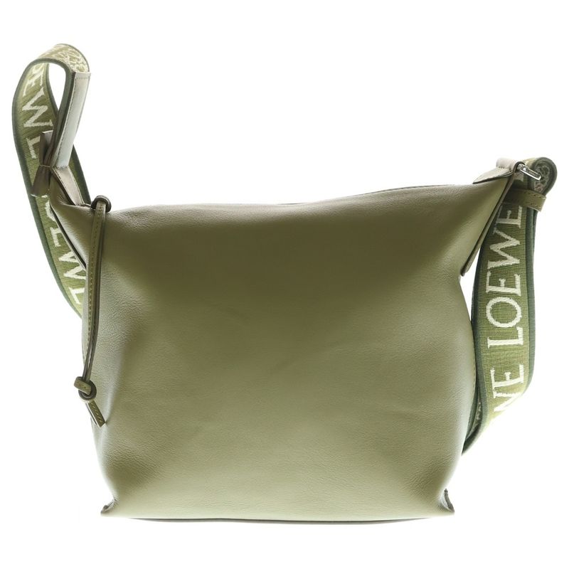 Loewe CUBI Crossbody Cubi Crossbody Leather One Shoulder Bag Khaki