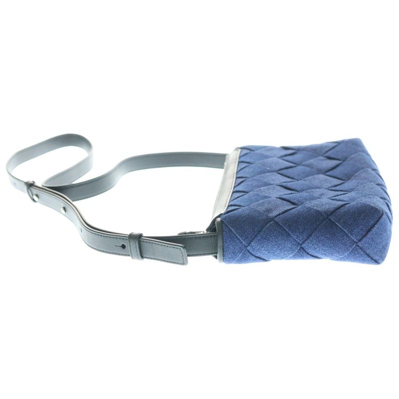 Bottega Veneta Diago Zipper Denim Leather Messenger Shoulder Bag Indigo/black