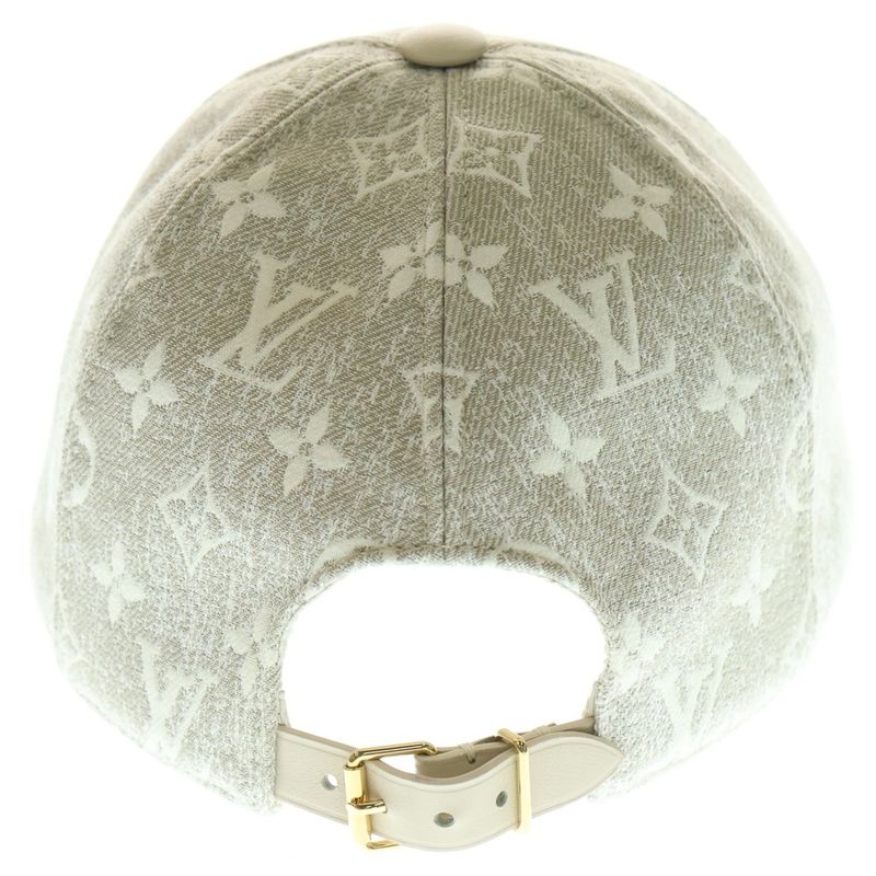 Louis Vuitton Monogram Jacquard Denim Cap M7059m White/beige
