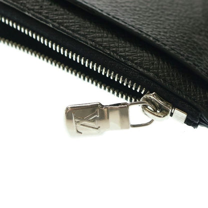 Louis Vuitton Monogram Taiga Lama Noir Black Card Holder Black M30271