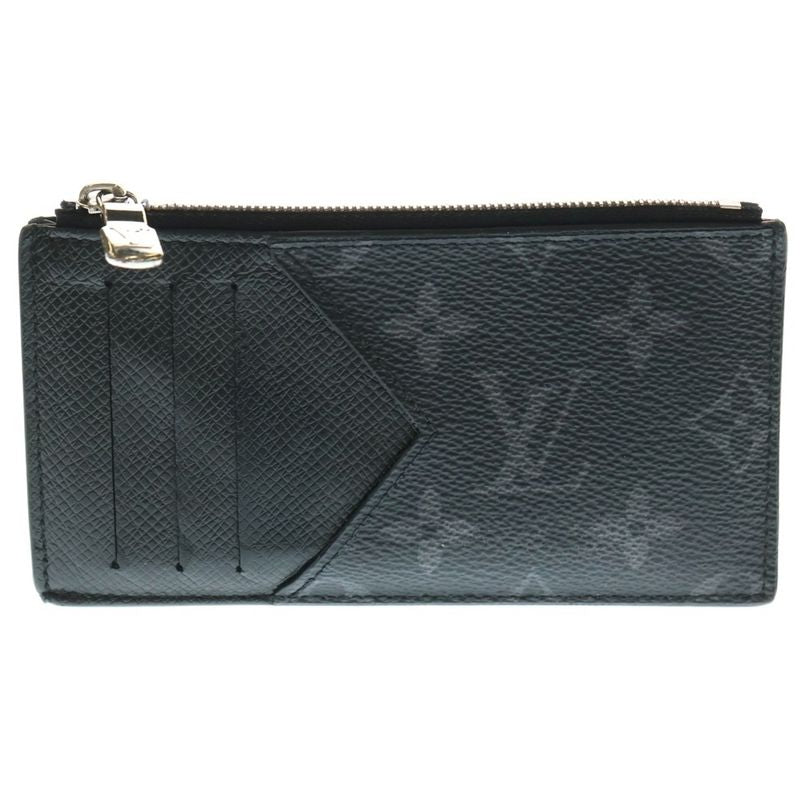 Louis Vuitton Monogram Taiga Lama Noir Black Card Holder Black M30271
