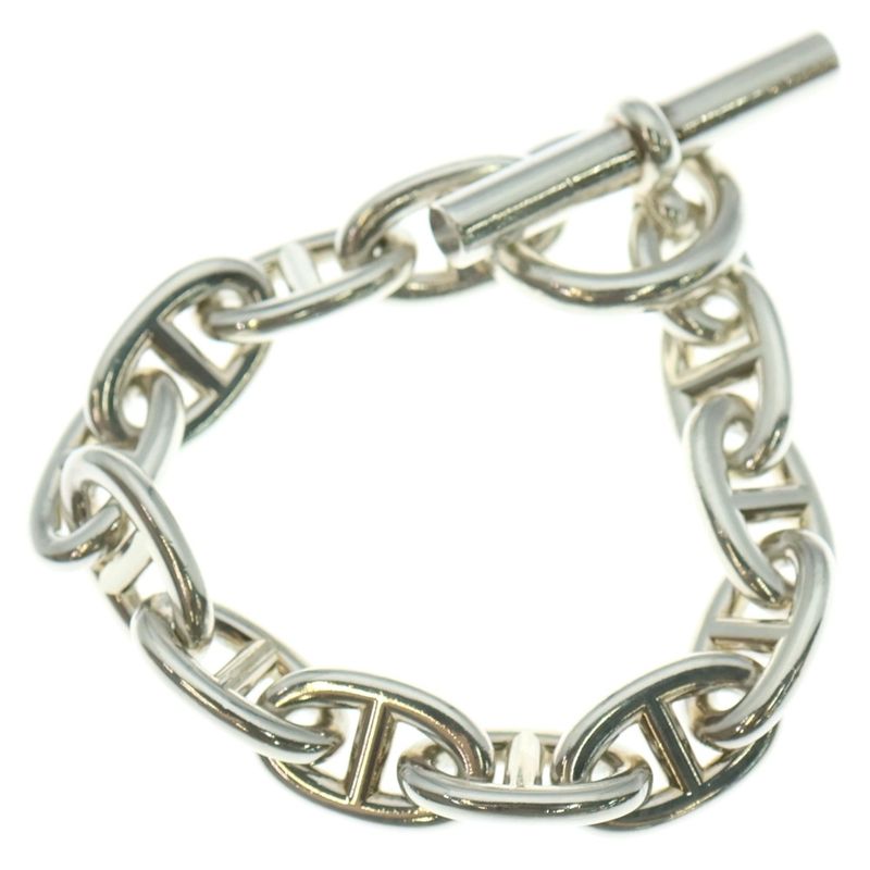 Hermes Chaine D'ancre TGM Chaine D'ancre TGM 12 Chain Bracelet 12link Silver