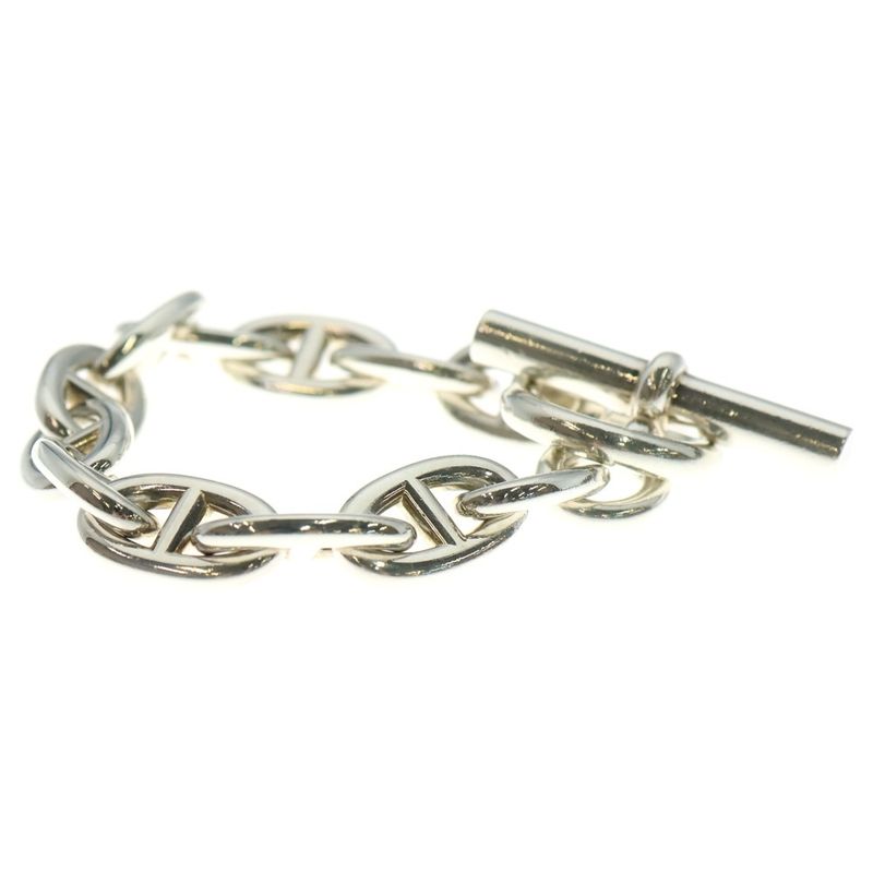 Hermes Chaine D'ancre TGM Chaine D'ancre TGM 12 Chain Bracelet 12link Silver