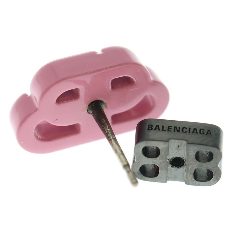Balenciaga BB Logo Stud Earings BB Logo Stud Earrings Pink