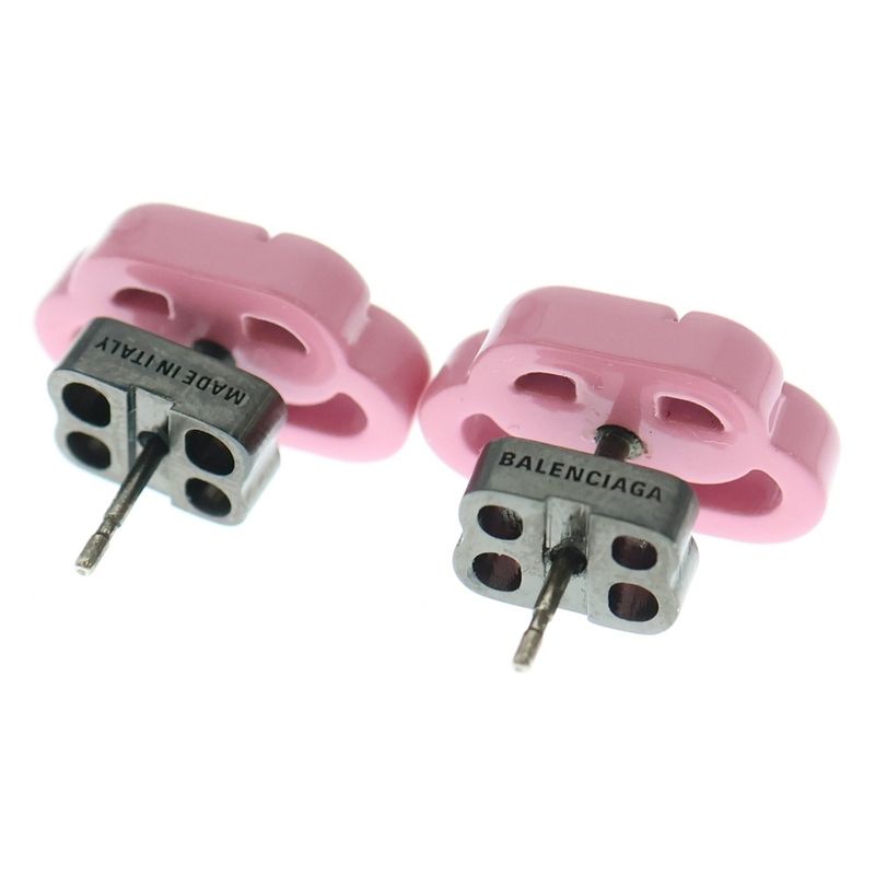 Balenciaga BB Logo Stud Earings BB Logo Stud Earrings Pink