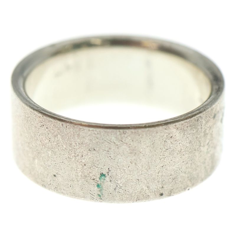 Gucci Classic Logo Engraved Plain Ring Silver