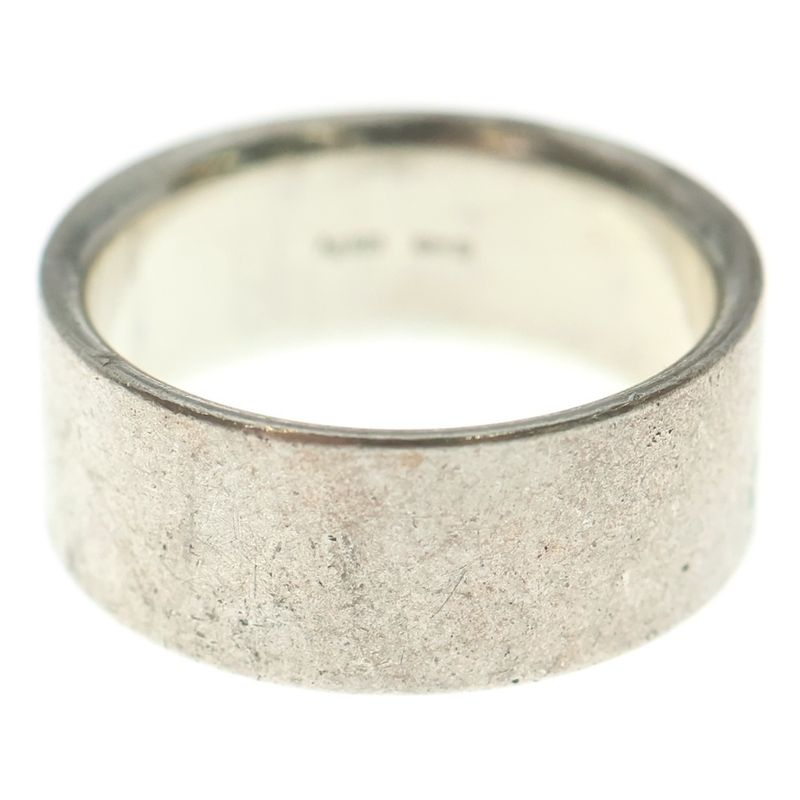 Gucci Classic Logo Engraved Plain Ring Silver