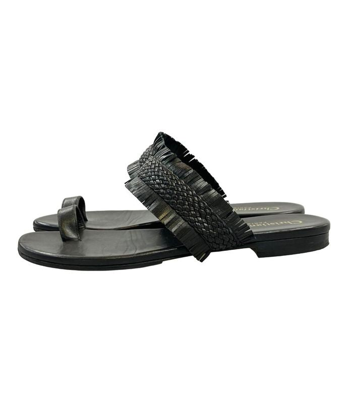 Christian Dior Leather Sandals Lamb Skin Braided Women's SIZE 35 Christian Dior