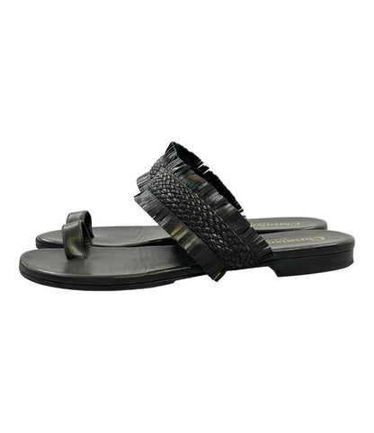 Christian Dior Leather Sandals Lamb Skin Braided Women's SIZE 35 Christian Dior