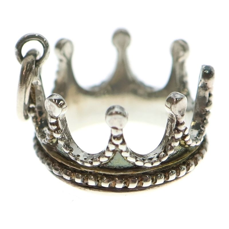 Tiffany & Co Crown Charm Necklace Top Silver Ladies