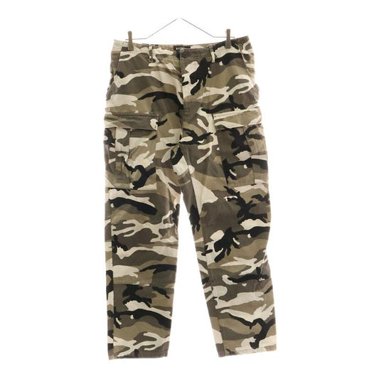 Balenciaga 19SS Army Camo Pants Camouflage Multipocket Army Cargo Pants Grey
