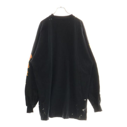 Balenciaga 22SS Metal Oversized LONG Sleeve TEE Metal Logo Print Oversized Long