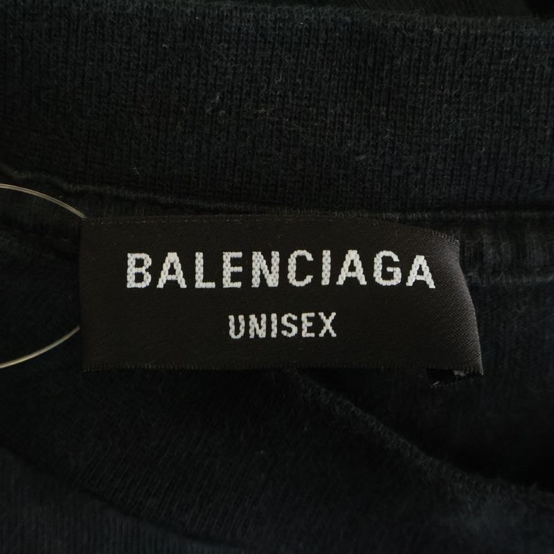 Balenciaga 22SS Metal Oversized LONG Sleeve TEE Metal Logo Print Oversized Long