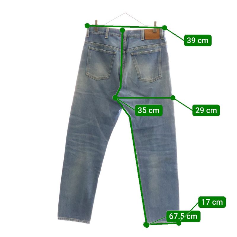 Gucci 17AW Zip Fly Bi-colored Straight Denim Pants Indigo 475274-xr609