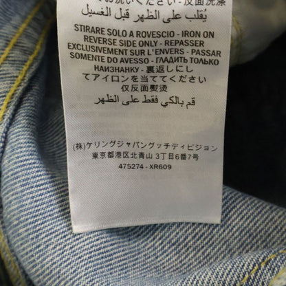 Gucci 17AW Zip Fly Bi-colored Straight Denim Pants Indigo 475274-xr609