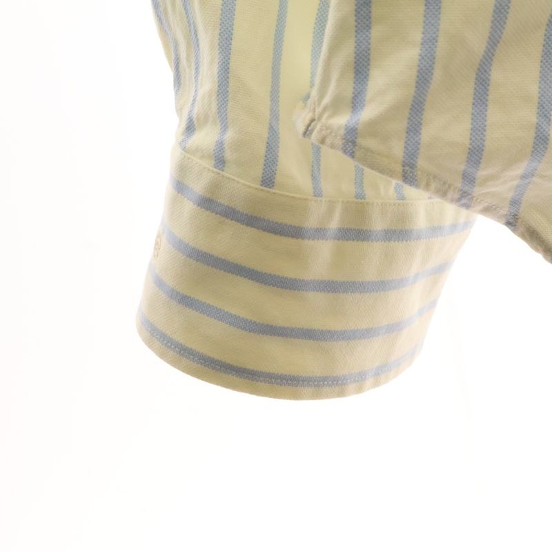 Gucci Regular Collar Button-down Long Sleeve Striped Long Sleeve Shirt Ivory/blu