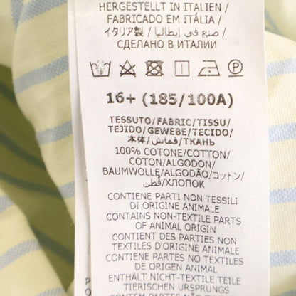 Gucci Regular Collar Button-down Long Sleeve Striped Long Sleeve Shirt Ivory/blu