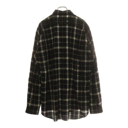 Balenciaga 19SS Back Logo Check L/S Shirt Black 556878 Tdm03