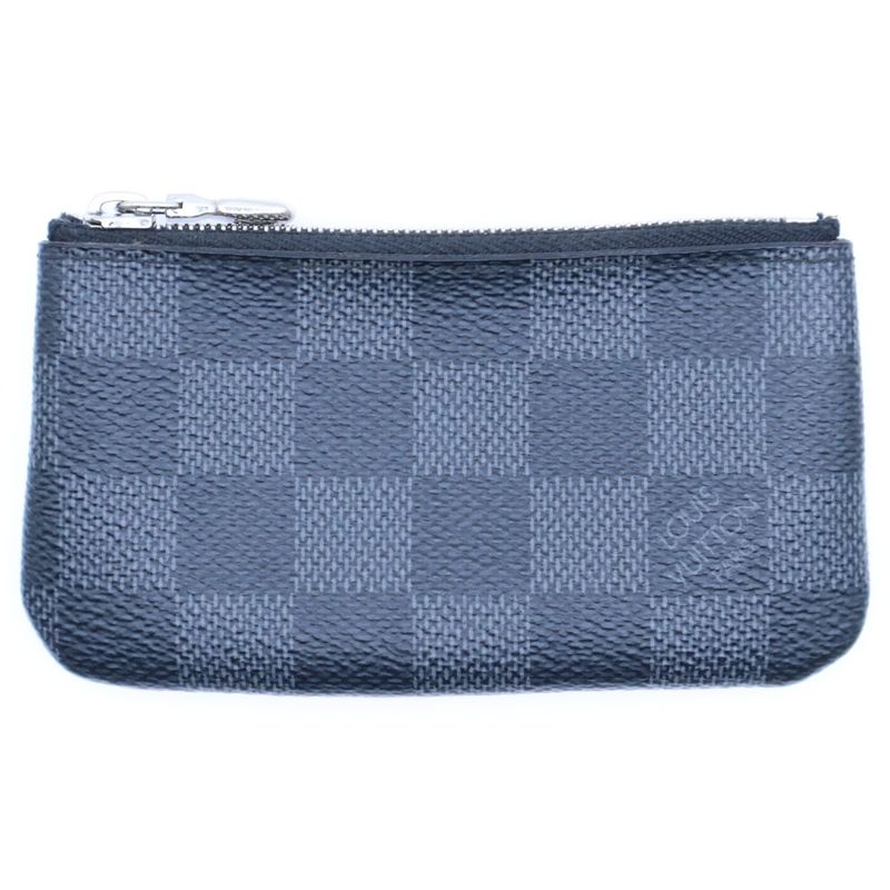Louis Vuitton Pochette Cles Damier Graphite PVC Leather Coin Case Pouch Coin