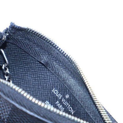 Louis Vuitton Pochette Cles Damier Graphite PVC Leather Coin Case Pouch Coin