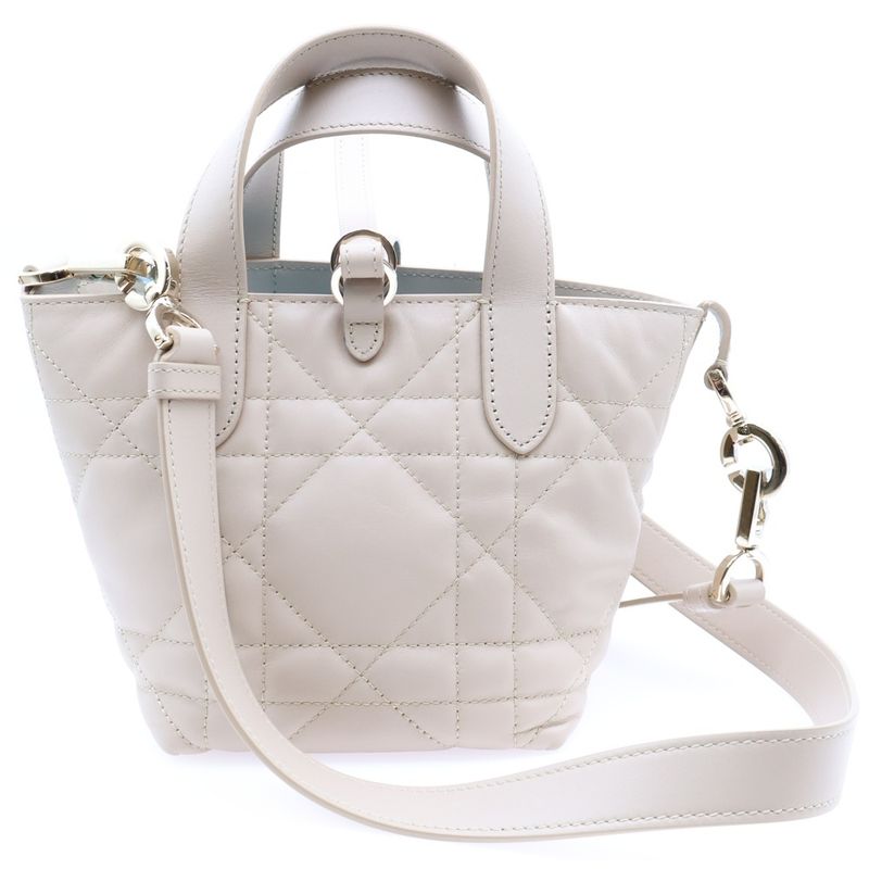 Christian Dior Toujours Vertical Macrocannage Nano Leather 2WAY Hand Shoulder