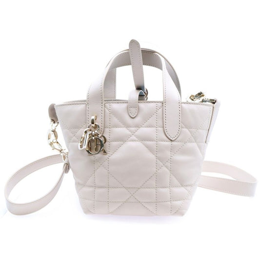 Christian Dior Toujours Vertical Macrocannage Nano Leather 2WAY Hand Shoulder