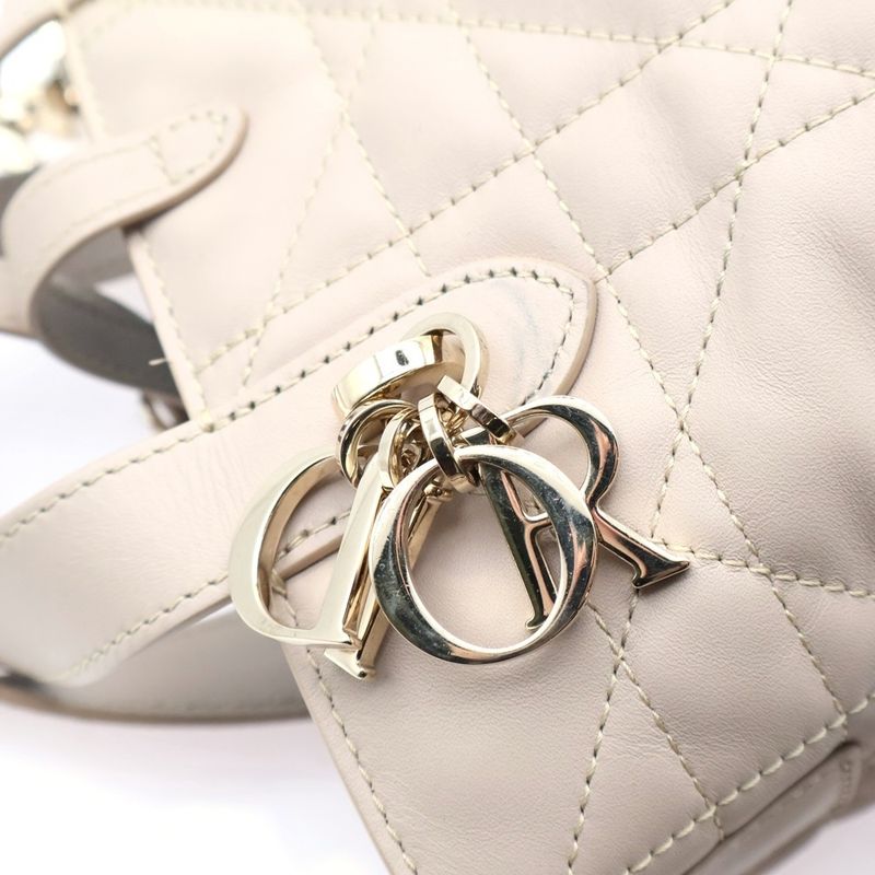 Christian Dior Toujours Vertical Macrocannage Nano Leather 2WAY Hand Shoulder