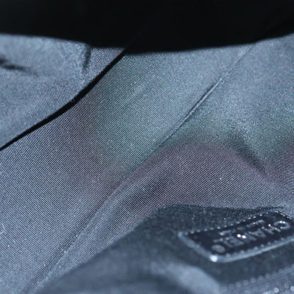 Chanel Camellia Chain Shoulder Bag Black Gray Canvas And Leather Silver Hardware