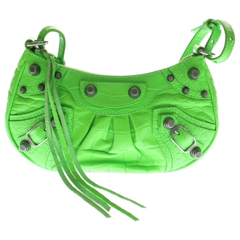 Balenciaga Lucagore Shoulder Bag Green Leather 695814