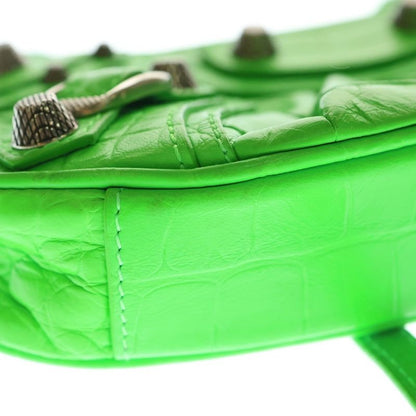 Balenciaga Lucagore Shoulder Bag Green Leather 695814