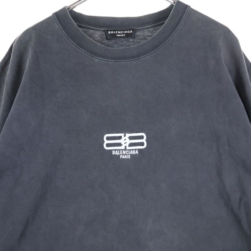 Balenciaga BB Paris Icon T-shirt BB Logo Embroidered Short Sleeve T-shirt Black