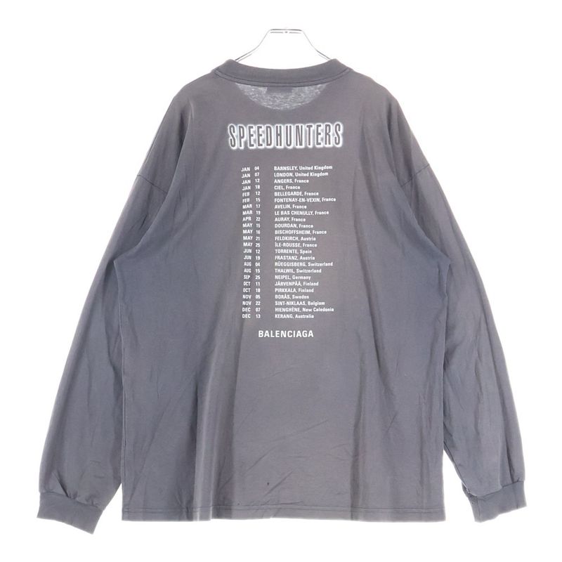 Balenciaga 18AW Speedhunters Oversized Long Sleeve T-shirt Speedhunters Long